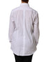 Dolce & Gabbana White Cotton Tuxedo Bib Long Sleeve Dress Shirt